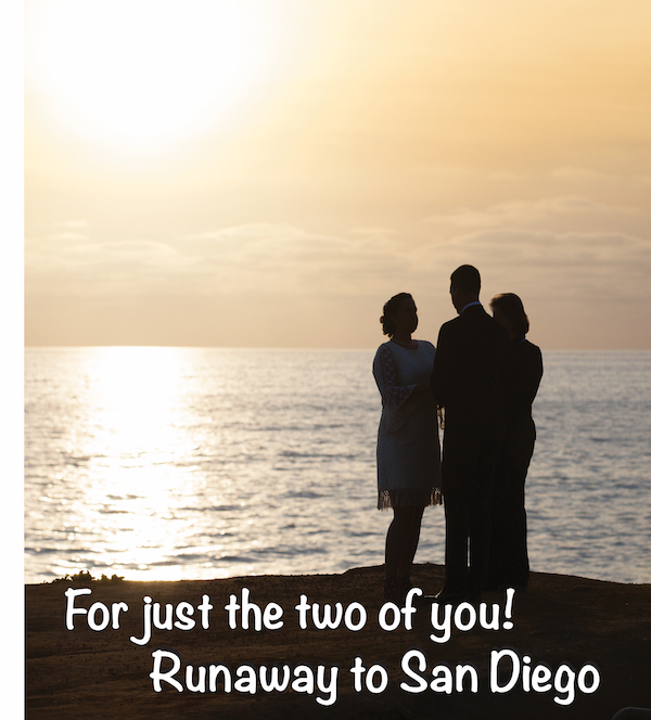 Elope to San Diego | Elope San Diego | www.elopetosandiego.com | (619) 66-ELOPE | (619) 663-5673